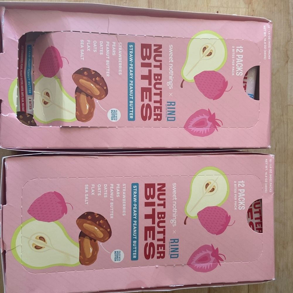 Sweet nothings strawberry 🍓 peanut butter bites  (2 boxes - 12 in each box)